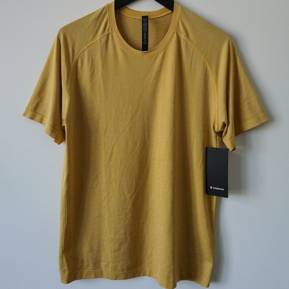 NWT LULULEMON OCNA/WHYL Yellow Metal Vent Tech SS 2.0 Top Shirt Men's XXL